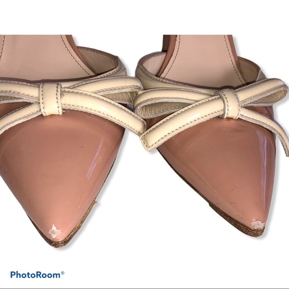 PRADA Patent Leather Bow Accents D'Orsay Pumps - Picture 8 of 10